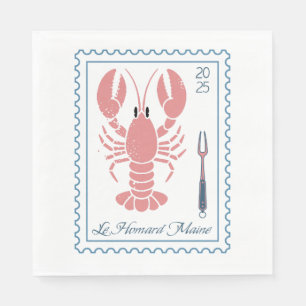 Lobster Maine New England Nautical Ocean Seafood Napkins