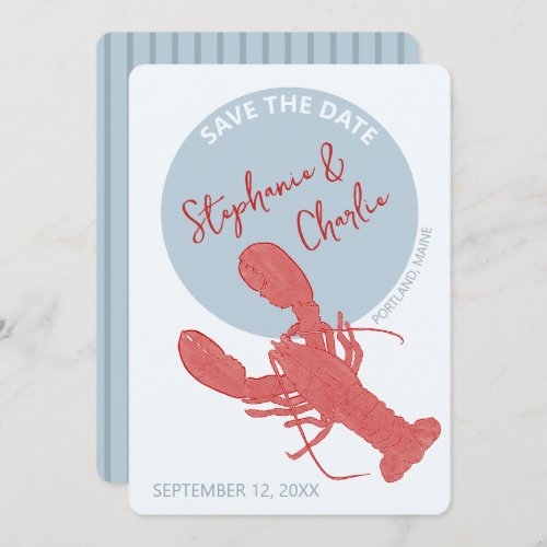 Lobster Maine Wedding Save The Date  Invitation