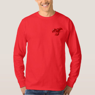 Lobster Mens Long Sleeve Red T-shirt Template