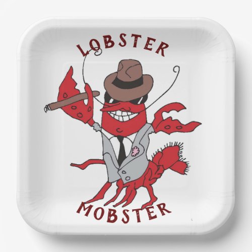 Lobster Mobster Funny Gangster Great Gag Gift Epic Paper Plates