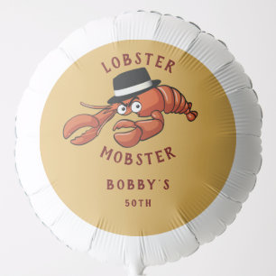 Lobster Mobster 🦞 Wide-Eyed Cute Cartoon Gangster Balloon