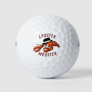 Lobster Mobster 🦞 Wide-Eyed Cute Cartoon Gangster Golf Balls