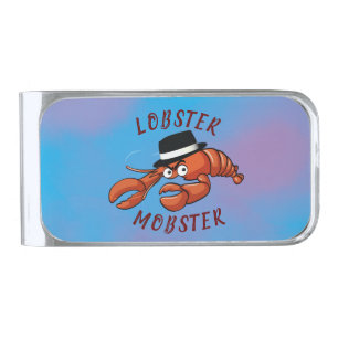 Lobster Mobster 🦞 Wide-Eyed Cute Cartoon Gangster Silver Finish Money Clip