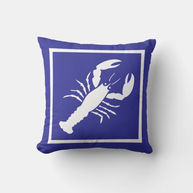 Lobster | Nautical Throw Pillow (Front)