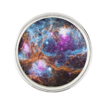Lobster Nebula - Cosmic Winter Wonderland Lapel Pin by SpacePhotography at Zazzle