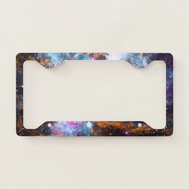Lobster Nebula - Cosmic Winter Wonderland License Plate Frame (Front)