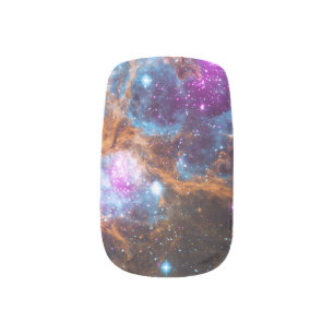 Lobster Nebula - Cosmic Winter Wonderland Minx Nail Art