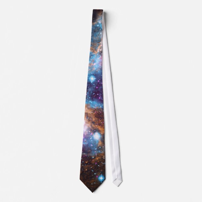 Lobster Nebula - Cosmic Winter Wonderland Neck Tie (Front)