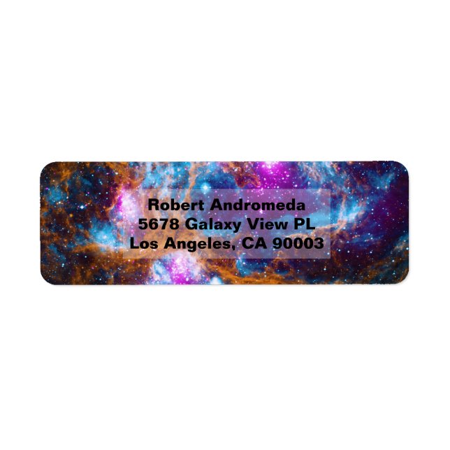 Lobster Nebula or NGC 6357, ZGOA, Address Label (Front)