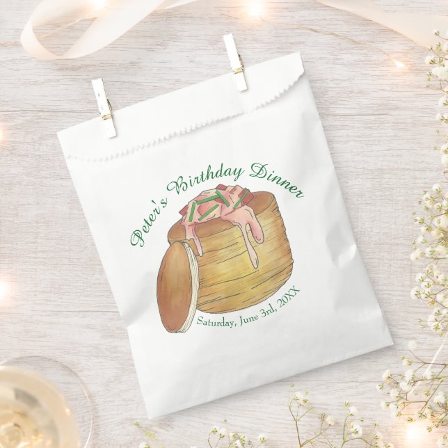Lobster Newburg Newberg Seafood Dish Dinner Party Favor Bag (Clipped)