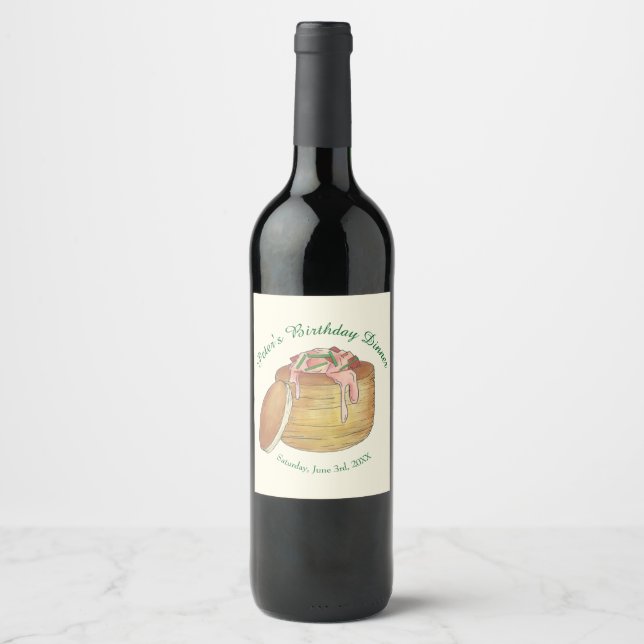 Lobster Newburg Newberg Seafood Dish Dinner Party Wine Label (Front)