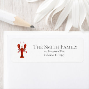 Lobster Ocean Painting Art Address Label