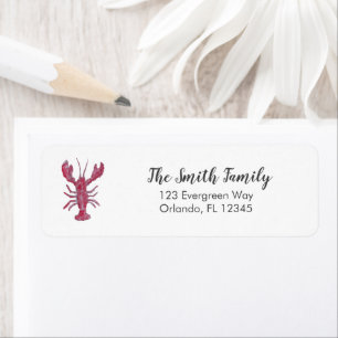 Lobster Ocean Painting Art Address Label