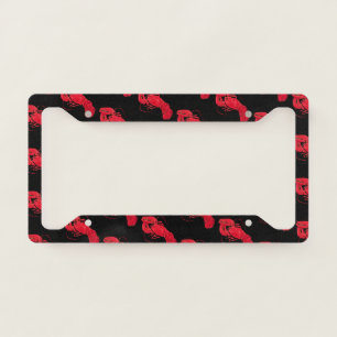 Lobster on Black Background by Marsden Hartley License Plate Frame