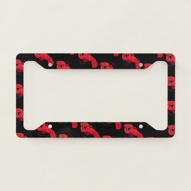 Lobster on Black Background by Marsden Hartley License Plate Frame (Front)