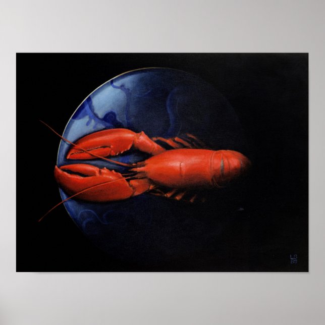 Lobster on Tiffany Plate Poster (Front)