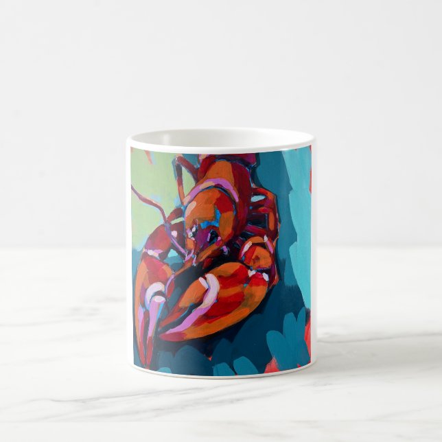 Lobster Painting - Beach Home Decor Coffee Mug (Center)