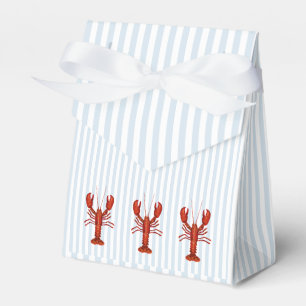 Lobster Painting Blue Stripe Preppy Favor Boxes