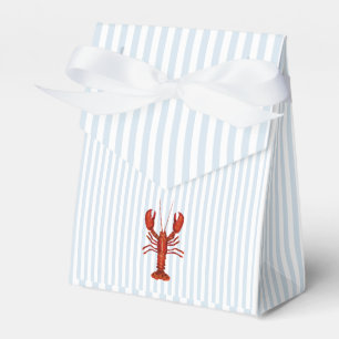 Lobster Painting Blue Stripe Preppy Favor Boxes