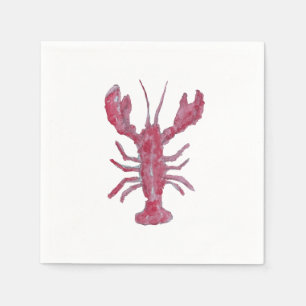 Lobster Painting Nautical Coastal Napkins