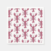 Lobster Painting Nautical Pattern Coastal