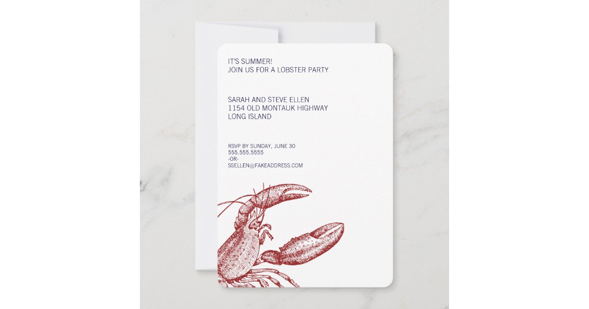 Lobster Party Invitation | Zazzle
