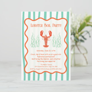 Lobster Party Invitation – Summer Seafood Boil,