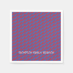 Lobster Pattern Family Reunion Name Coastal Fun Napkins