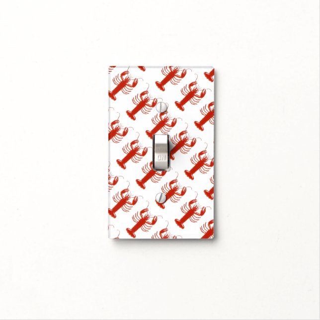 Lobster Pattern Light Switch Covers (In Situ)