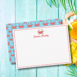 Lobster Pattern Personalized Note Card