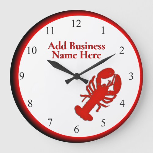 Lobster Personal Business Clock Black Numbers