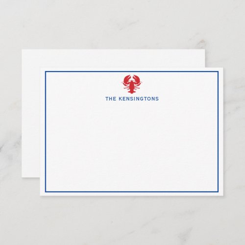 Lobster Personalized Note Cards