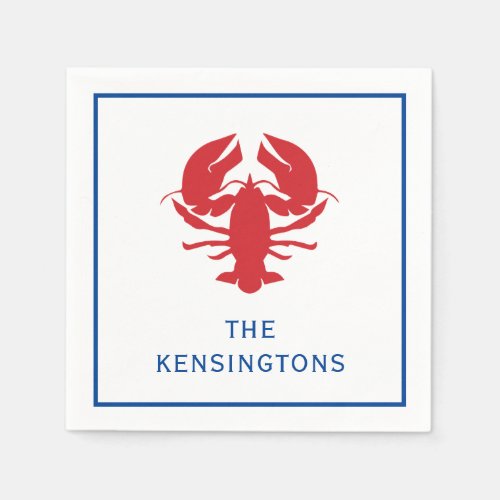 Lobster Personalized Party Napkins