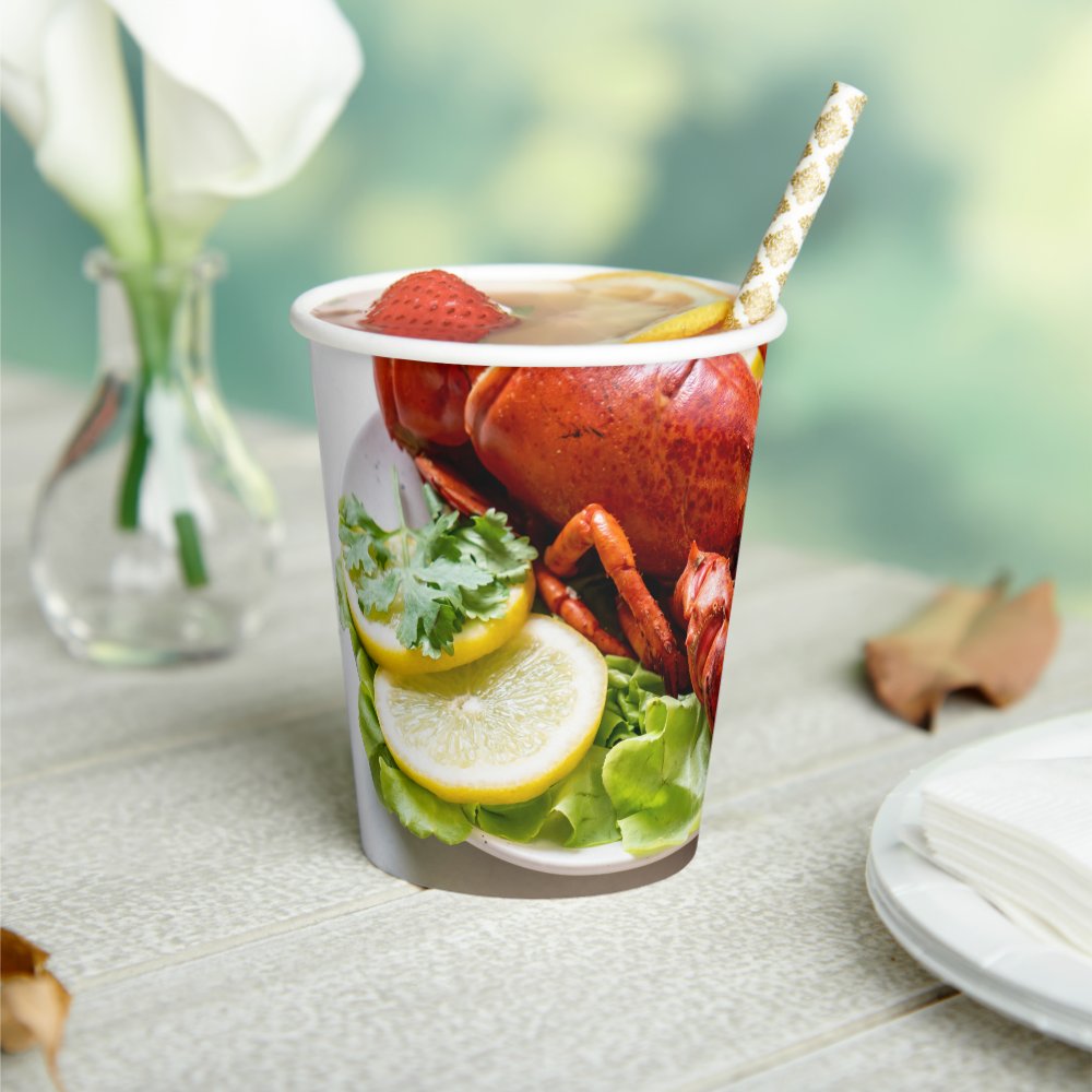 Lobster Photo Paper Cups sold by Dry Rub | SKU 4022007 | Printerval UK