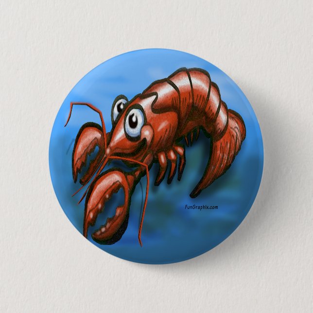 Lobster Pinback Button (Front)