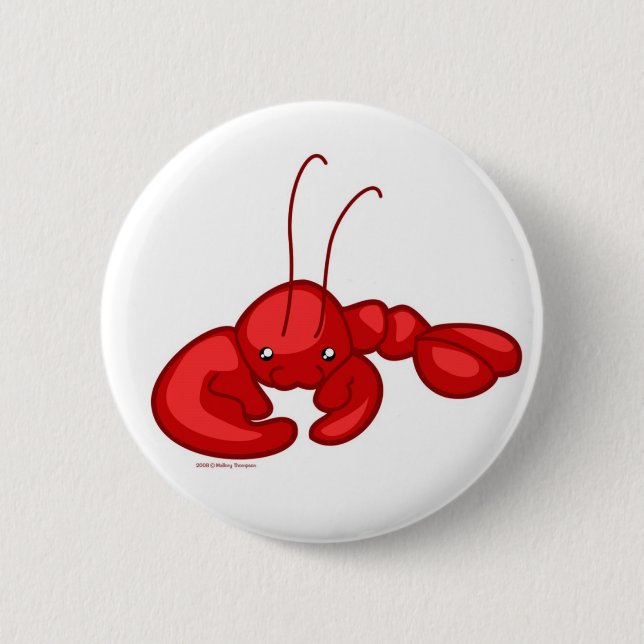 Lobster Pinback Button (Front)