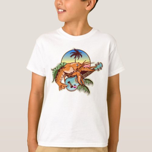 Lobster playing a ukulele guitar  T_Shirt