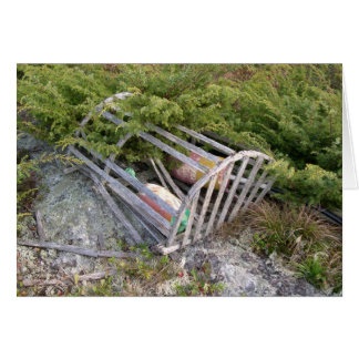 Lobster pot and bobbers, Maine, USA Cards