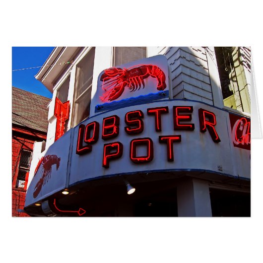 Lobster Pot Neon Sign Cards (Front Horizontal)