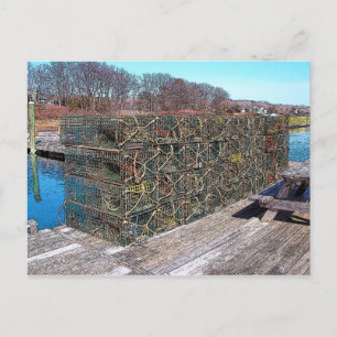 Lobster Pots, York Harbor, Maine - Postcard