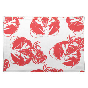 lobster print cloth placemat