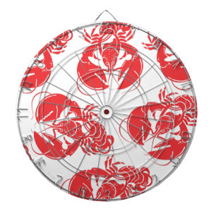 lobster print dart board