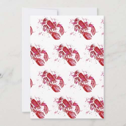 Lobster Print Invitation