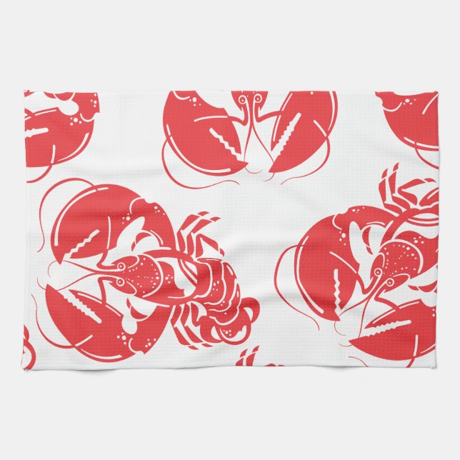 lobster print kitchen towel (Horizontal)
