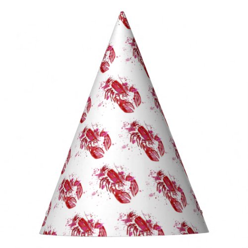 Lobster Print Party Hat