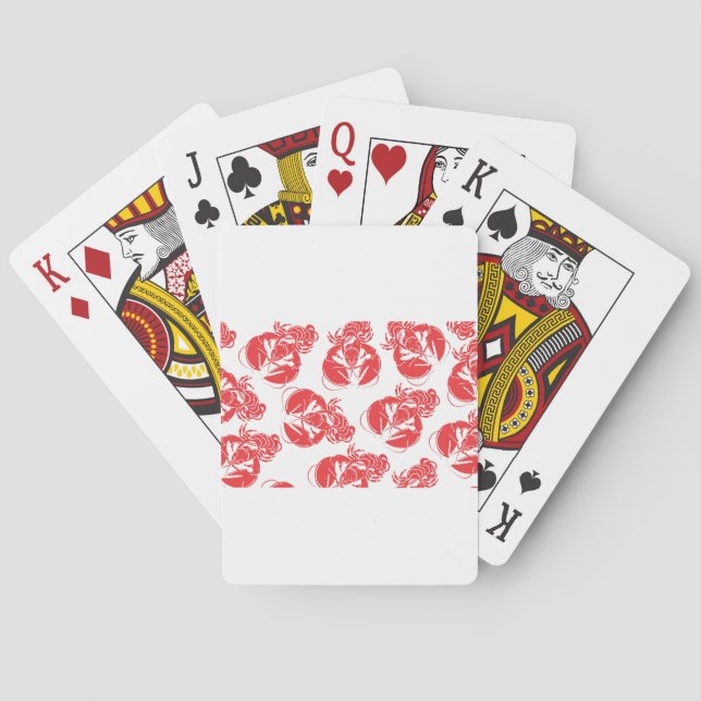 lobster print poker cards (Back)