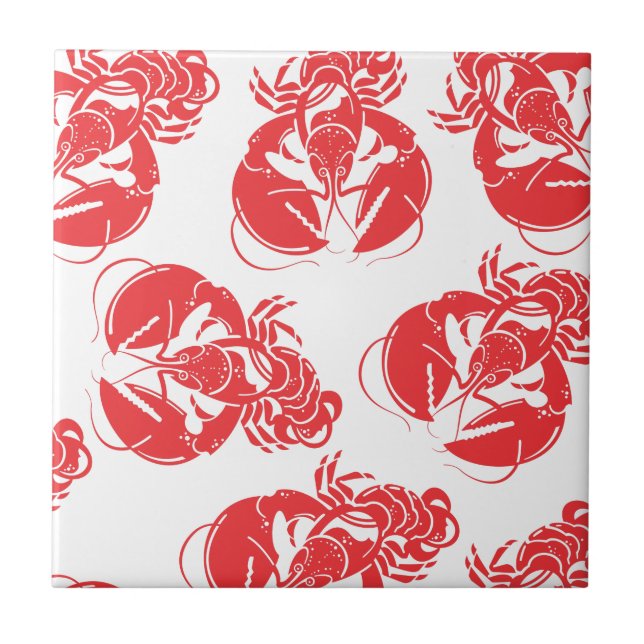 lobster print tile (Front)
