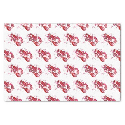 Lobster Print Tissue Paper