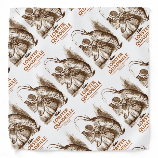 Lobster Quadrille Alice In Wonderland Humor Bandana (Front)