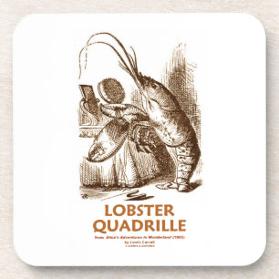 Lobster Quadrille (Brush Mirror Wonderland Humor) Coaster